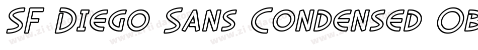 SF Diego Sans Condensed Oblique字体转换